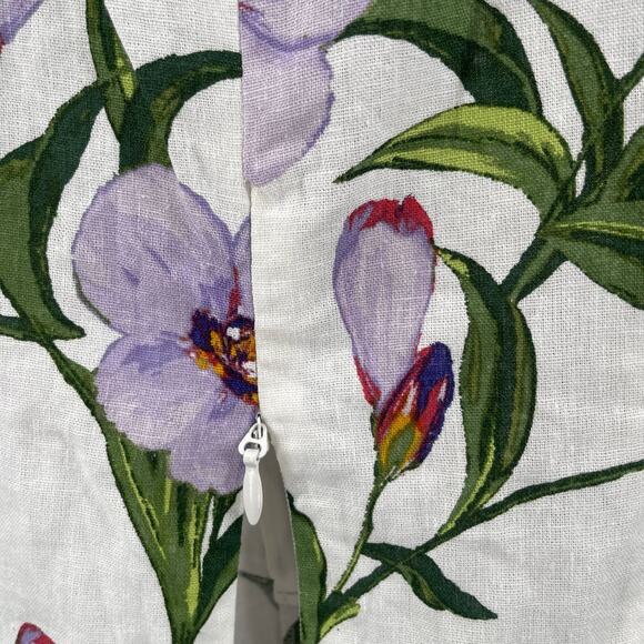 GABRIELLE UNION Balee Tank Size Large Split Hem Linen Blend Floral Summer NWT - Picture 9 of 14